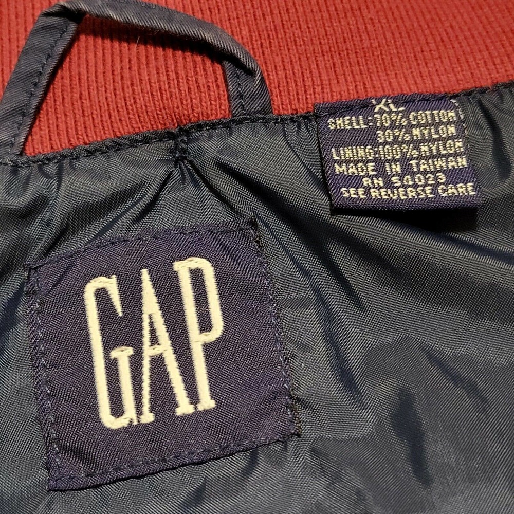 VTG 90s Gap Mens Pro Team 6-2‎ 1/4 Zip Pullover Hooded Jacket Size XL - Picture 4 of 11